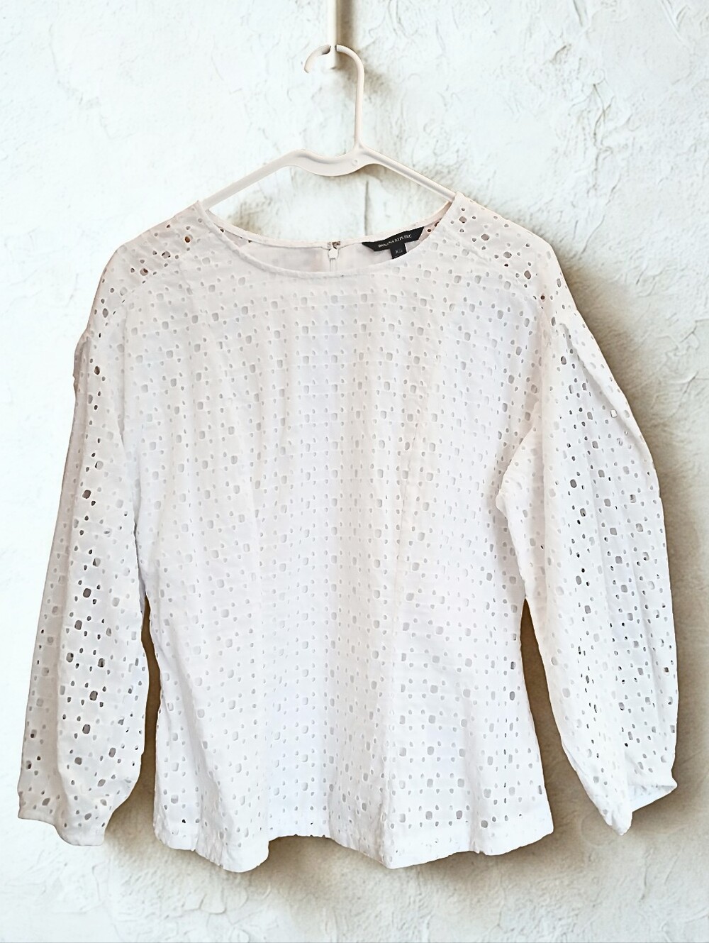 NEW Banana Republic White Embroidered  Boho Top / Blouse NWOT